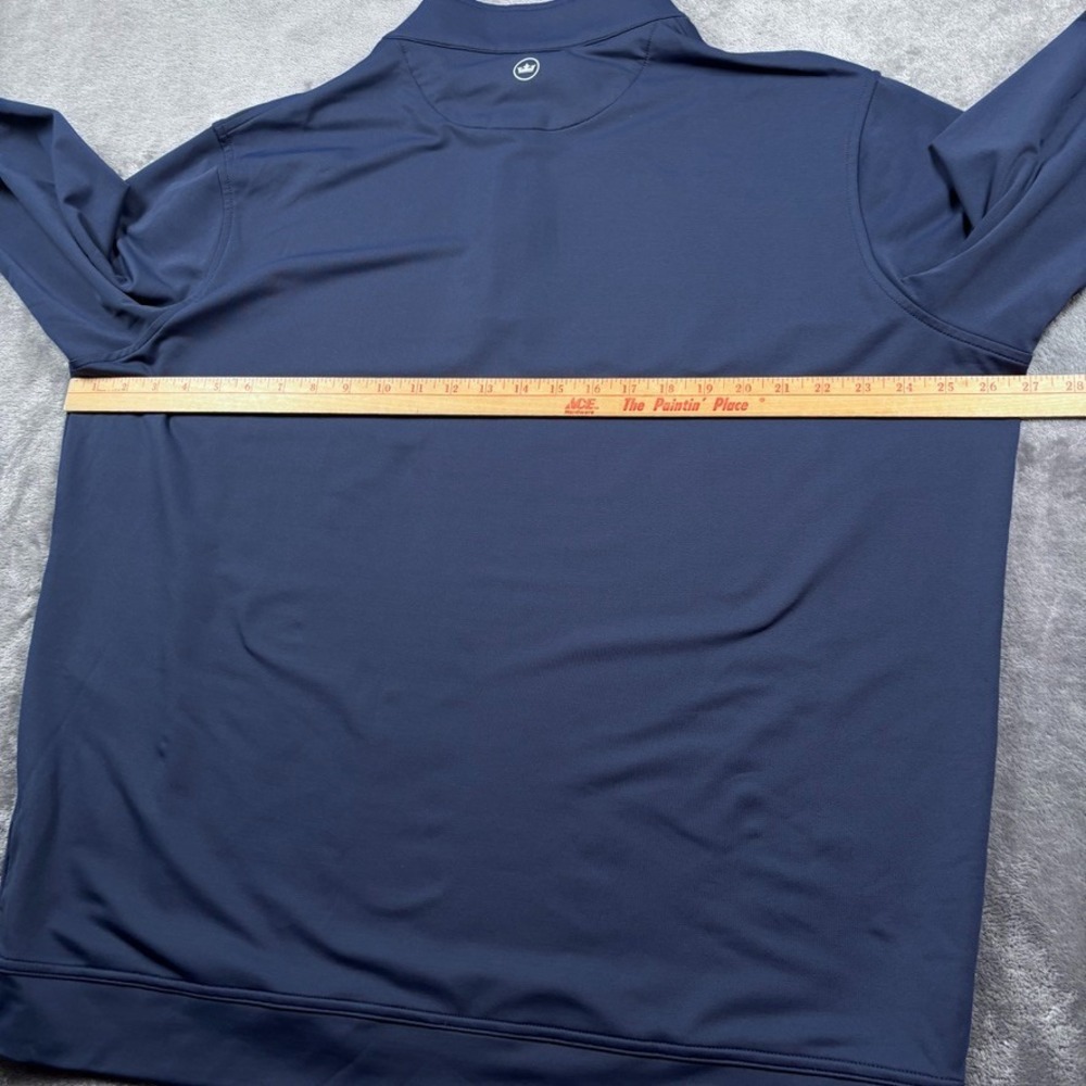 Peter Millar Pullover Mens 2XL Blue 1/4 Zip XXL Golf Crown Sport Perth Stretch - Picture 6 of 14